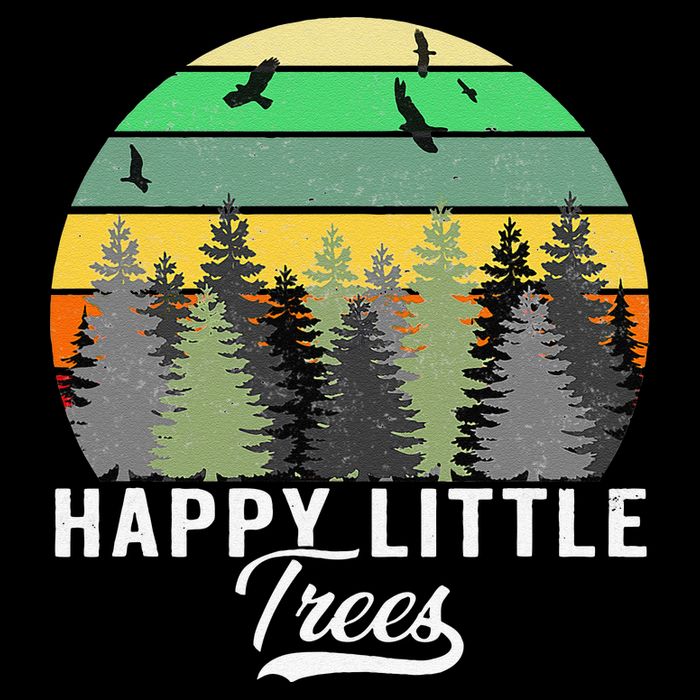 Happy Little Tree Bob Style Vintage Forests Earth Day Gift Backpack