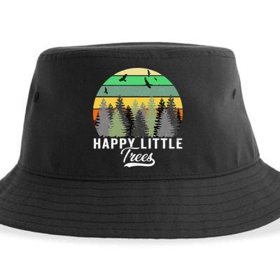 Happy Little Tree Bob Style Vintage Forests Earth Day Gift Sustainable Bucket Hat