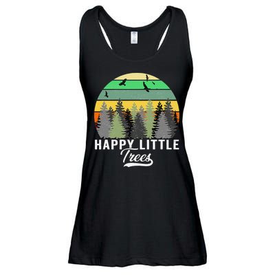 Happy Little Tree Bob Style Vintage Forests Earth Day Gift Ladies Essential Flowy Tank