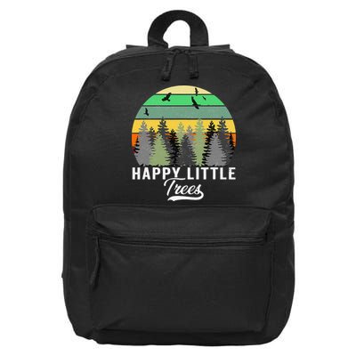 Happy Little Tree Bob Style Vintage Forests Earth Day Gift 16 in Basic Backpack