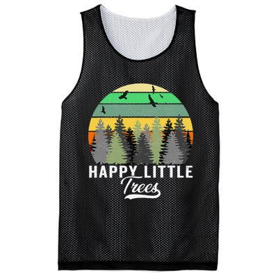 Happy Little Tree Bob Style Vintage Forests Earth Day Gift Mesh Reversible Basketball Jersey Tank
