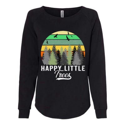 Happy Little Tree Bob Style Vintage Forests Earth Day Gift Womens California Wash Sweatshirt