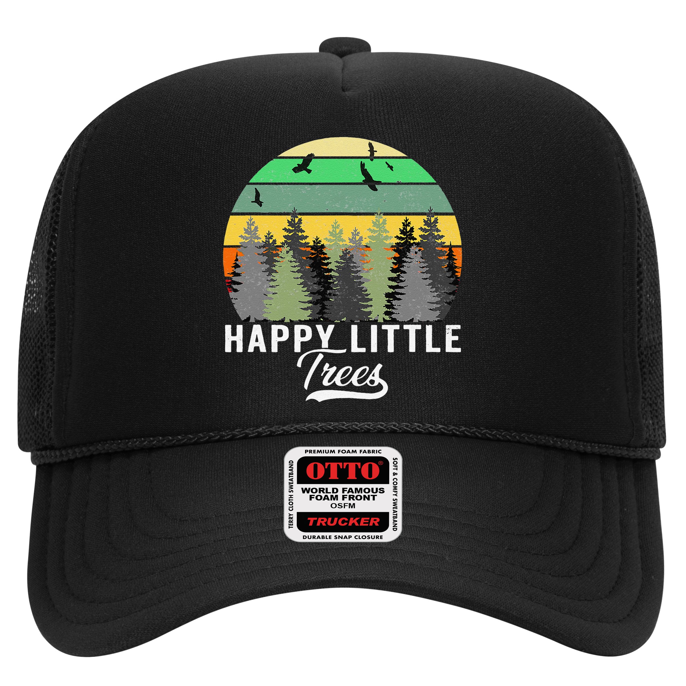 Happy Little Tree Bob Style Vintage Forests Earth Day Gift Hat