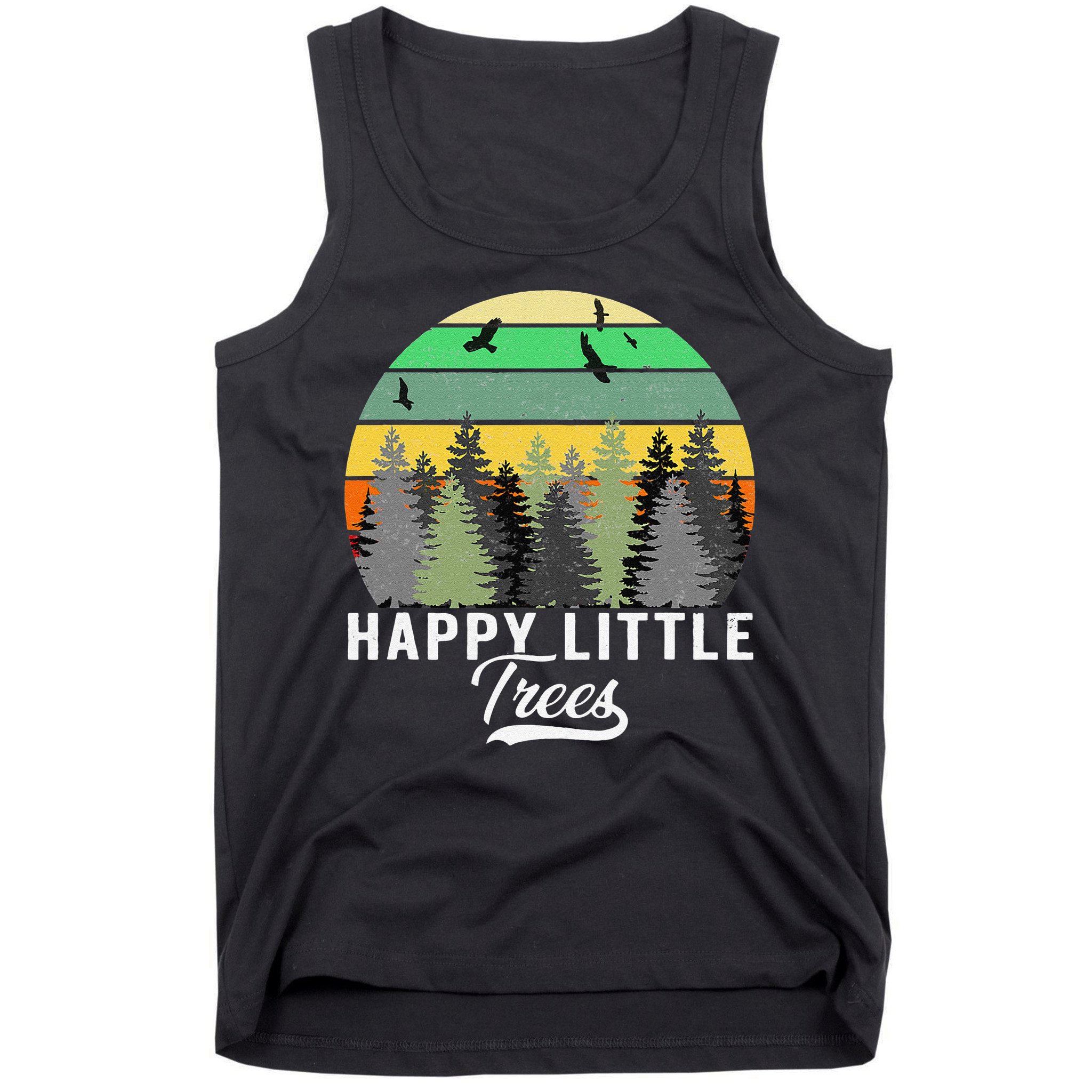 Happy Little Tree Bob Style Vintage Forests Earth Day Gift Tank Top