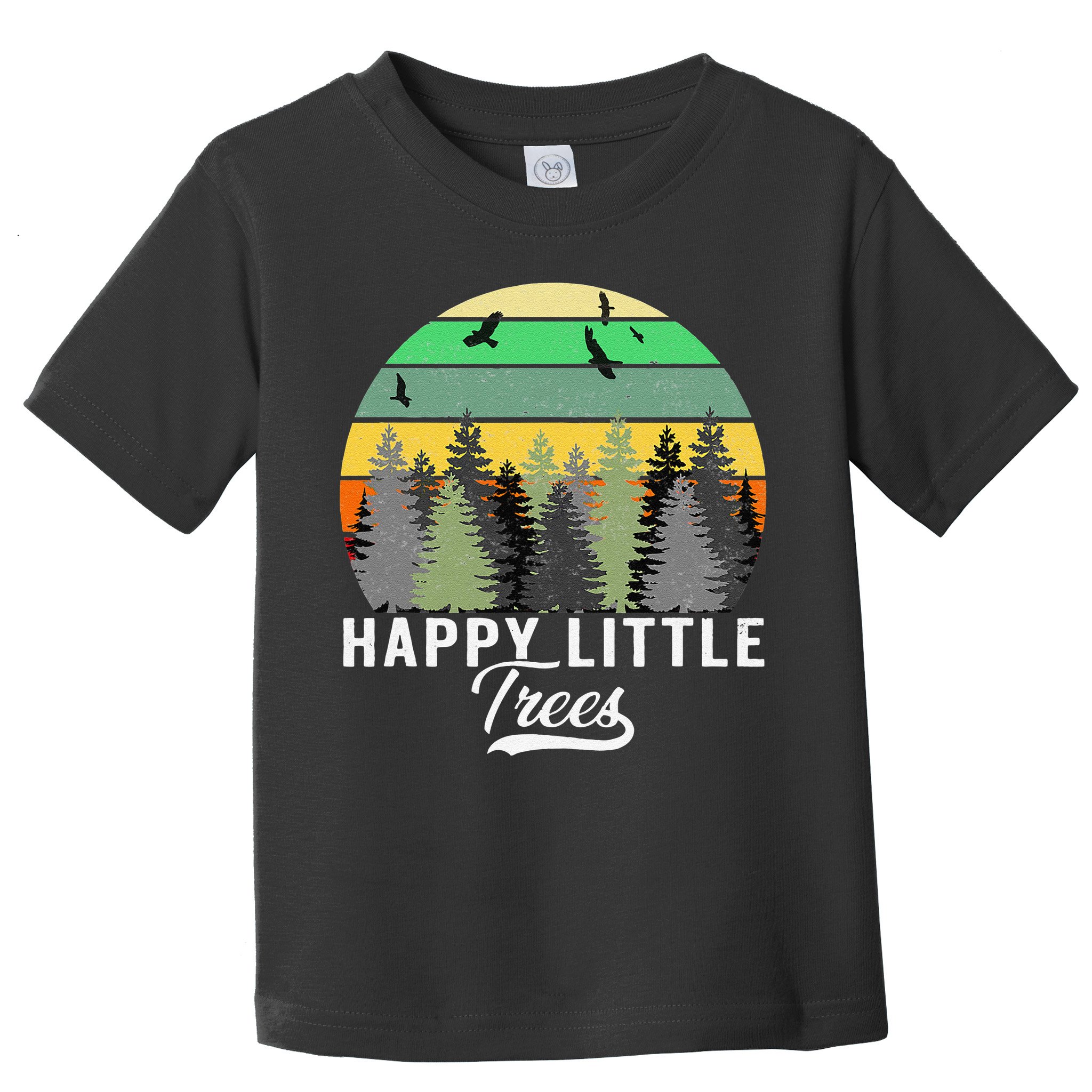 Happy Little Tree Bob Style Vintage Forests Earth Day Gift Toddler T-Shirt