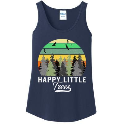 Happy Little Tree Bob Style Vintage Forests Earth Day Gift Ladies Essential Tank