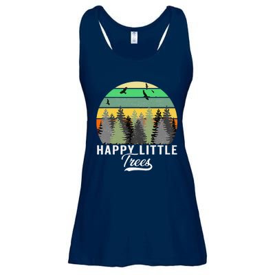 Happy Little Tree Bob Style Vintage Forests Earth Day Gift Ladies Essential Flowy Tank