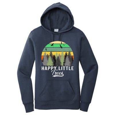 Happy Little Tree Bob Style Vintage Forests Earth Day Gift Women's Pullover Hoodie