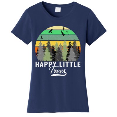 Happy Little Tree Bob Style Vintage Forests Earth Day Gift Women's T-Shirt