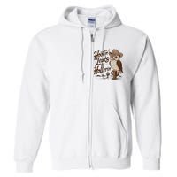 Hootin Leads To Hollerin Western Cowboy Owl Funny Saying Full Zip Hoodie