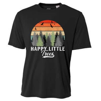 Happy Little Tree Bob Style Vintage Forests Earth Day Cooling Performance Crew T-Shirt