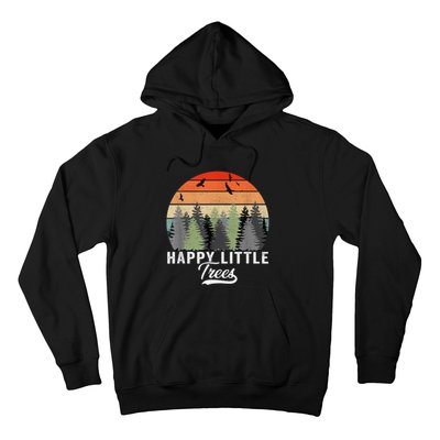 Happy Little Tree Bob Style Vintage Forests Earth Day Hoodie