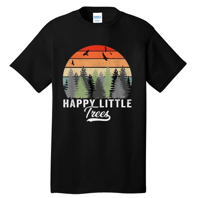 Happy Little Tree Bob Style Vintage Forests Earth Day Tall T-Shirt