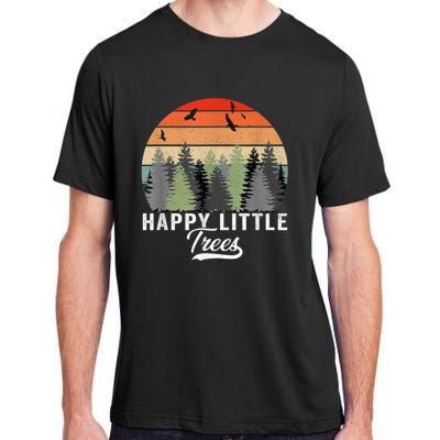 Happy Little Tree Bob Style Vintage Forests Earth Day Adult ChromaSoft Performance T-Shirt