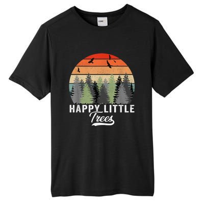 Happy Little Tree Bob Style Vintage Forests Earth Day Tall Fusion ChromaSoft Performance T-Shirt