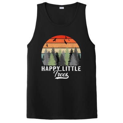 Happy Little Tree Bob Style Vintage Forests Earth Day PosiCharge Competitor Tank