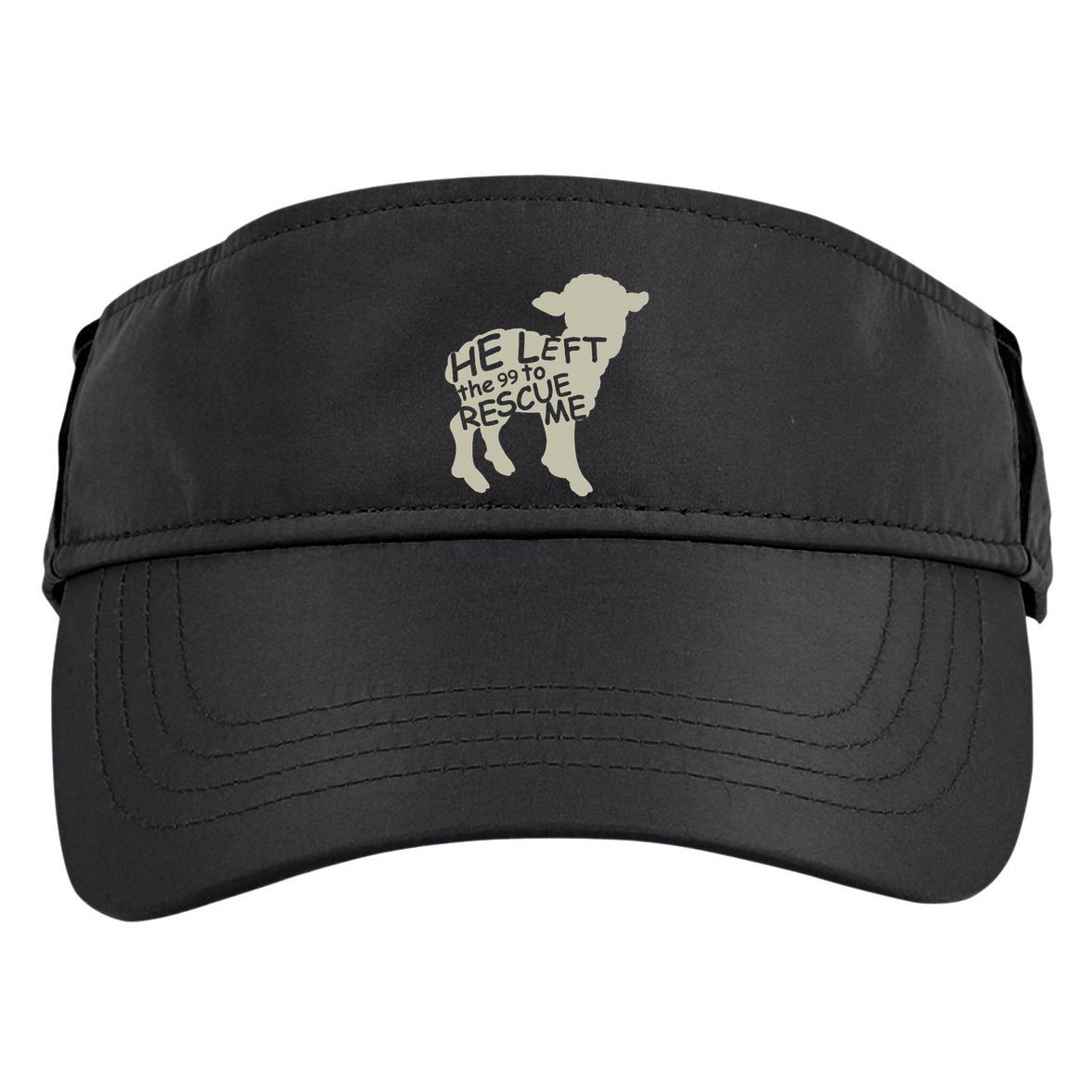 He Left The 99 To Rescue Me Religious Christian Adult Drive Performance Visor