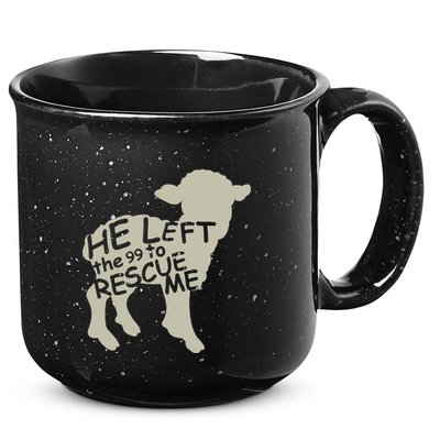 He Left The 99 To Rescue Me Religious Christian 15oz Campfire Ceramic Mug