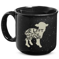 He Left The 99 To Rescue Me Religious Christian 15oz Campfire Ceramic Mug