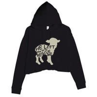 He Left The 99 To Rescue Me Religious Christian Crop Fleece Hoodie