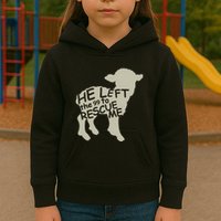 He Left The 99 To Rescue Me Religious Christian Kids Hoodie