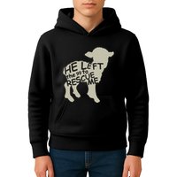 He Left The 99 To Rescue Me Religious Christian Kids Hoodie
