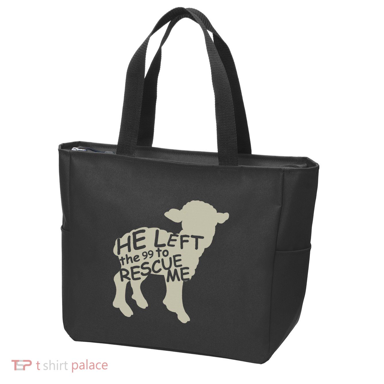 He Left The 99 To Rescue Me Religious Christian Zip Tote Bag