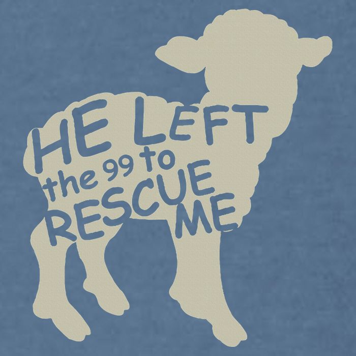 He Left The 99 To Rescue Me Religious Christian Garment-Dyed Sweatshirt