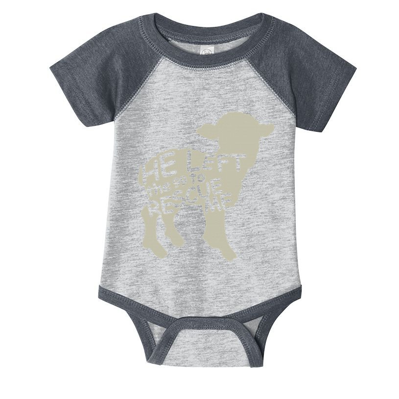 He Left The 99 To Rescue Me Religious Christian Infant Baby Jersey Bodysuit