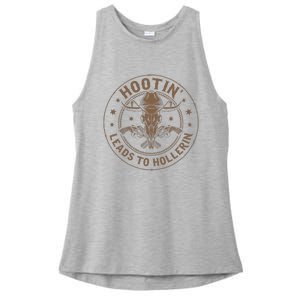 Hootin Leads To Hollerin Ladies PosiCharge Tri-Blend Wicking Tank