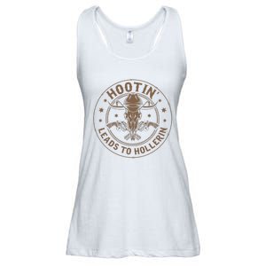 Hootin Leads To Hollerin Ladies Essential Flowy Tank