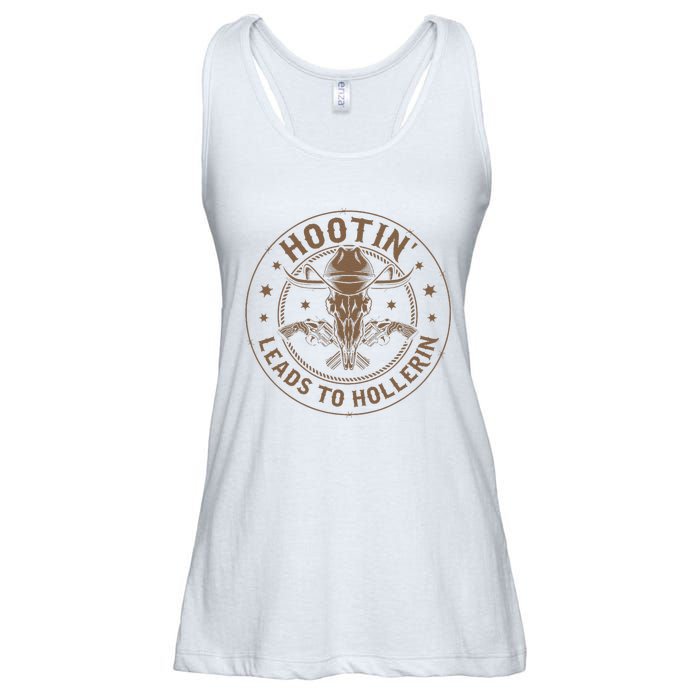 Hootin Leads To Hollerin Ladies Essential Flowy Tank