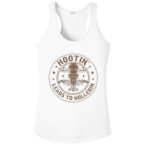 Hootin Leads To Hollerin Ladies PosiCharge Competitor Racerback Tank