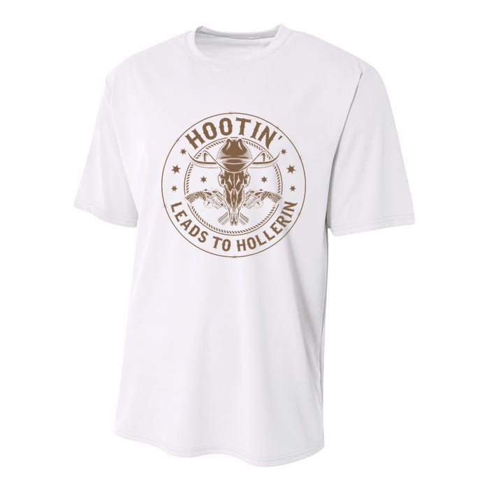 Hootin Leads To Hollerin Youth Performance Sprint T-Shirt