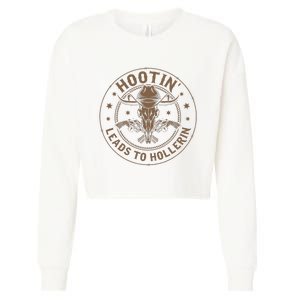 Hootin Leads To Hollerin Cropped Pullover Crew