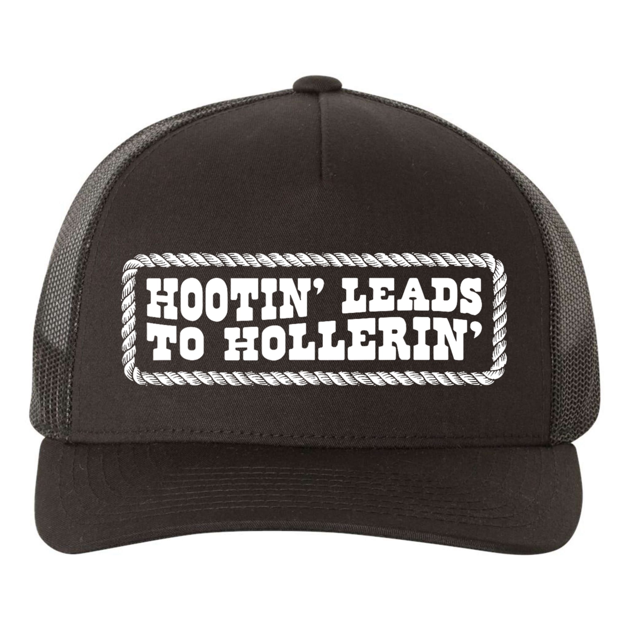 Hootin Leads To Hollerin Groovy Yupoong Adult 5-Panel Trucker Hat