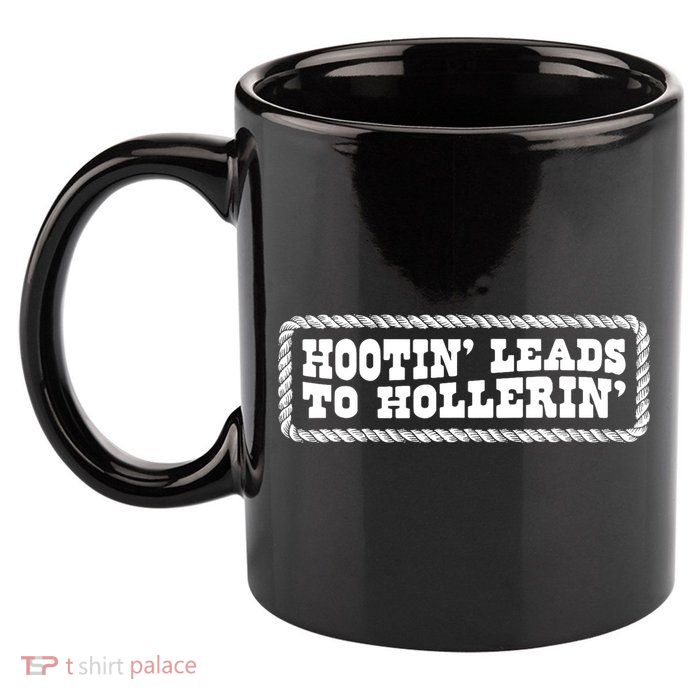 Hootin Leads To Hollerin Groovy 11oz C Handle Ceramic Mug