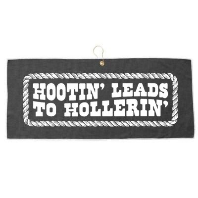 Hootin Leads To Hollerin Groovy Large Microfiber Waffle Golf Towel
