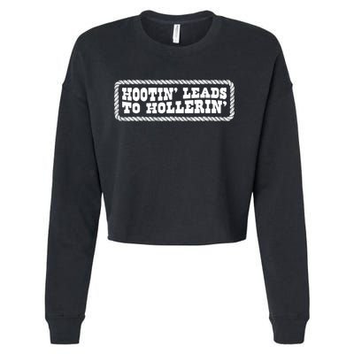 Hootin Leads To Hollerin Groovy Cropped Pullover Crew