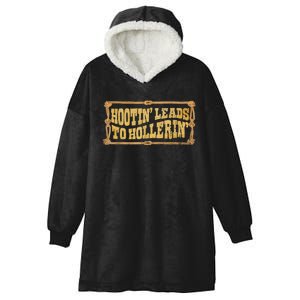 Hootin Leads To Hollerin Groovy Hooded Wearable Blanket