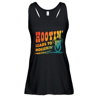 Hootin Leads To Hollerin Ladies Essential Flowy Tank