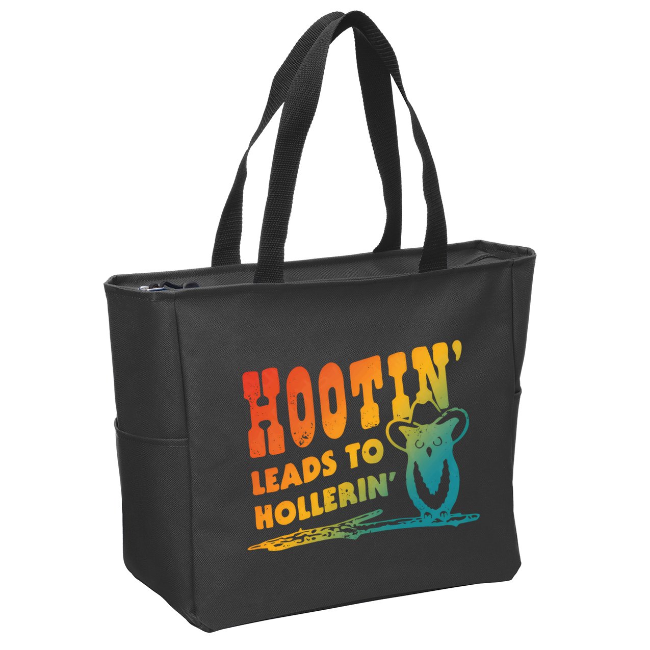 Hootin Leads To Hollerin Zip Tote Bag