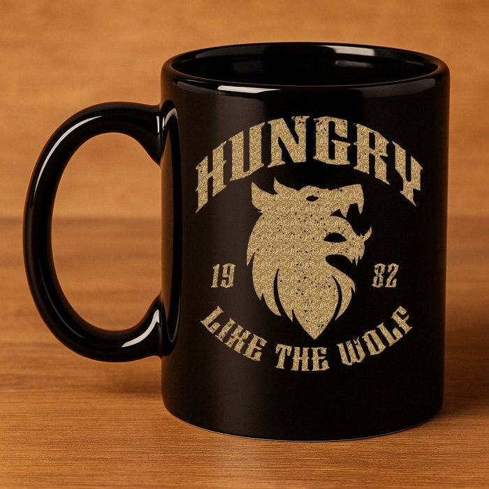 Hungry Like The Wolf Rio 80s 11oz C Handle Ceramic Mug