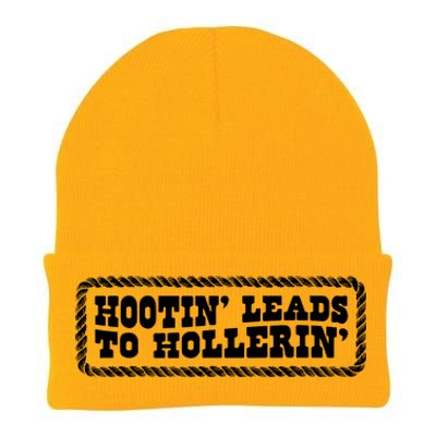 Hootin Leads To Hollerin Groovy Knit Cap Winter Beanie