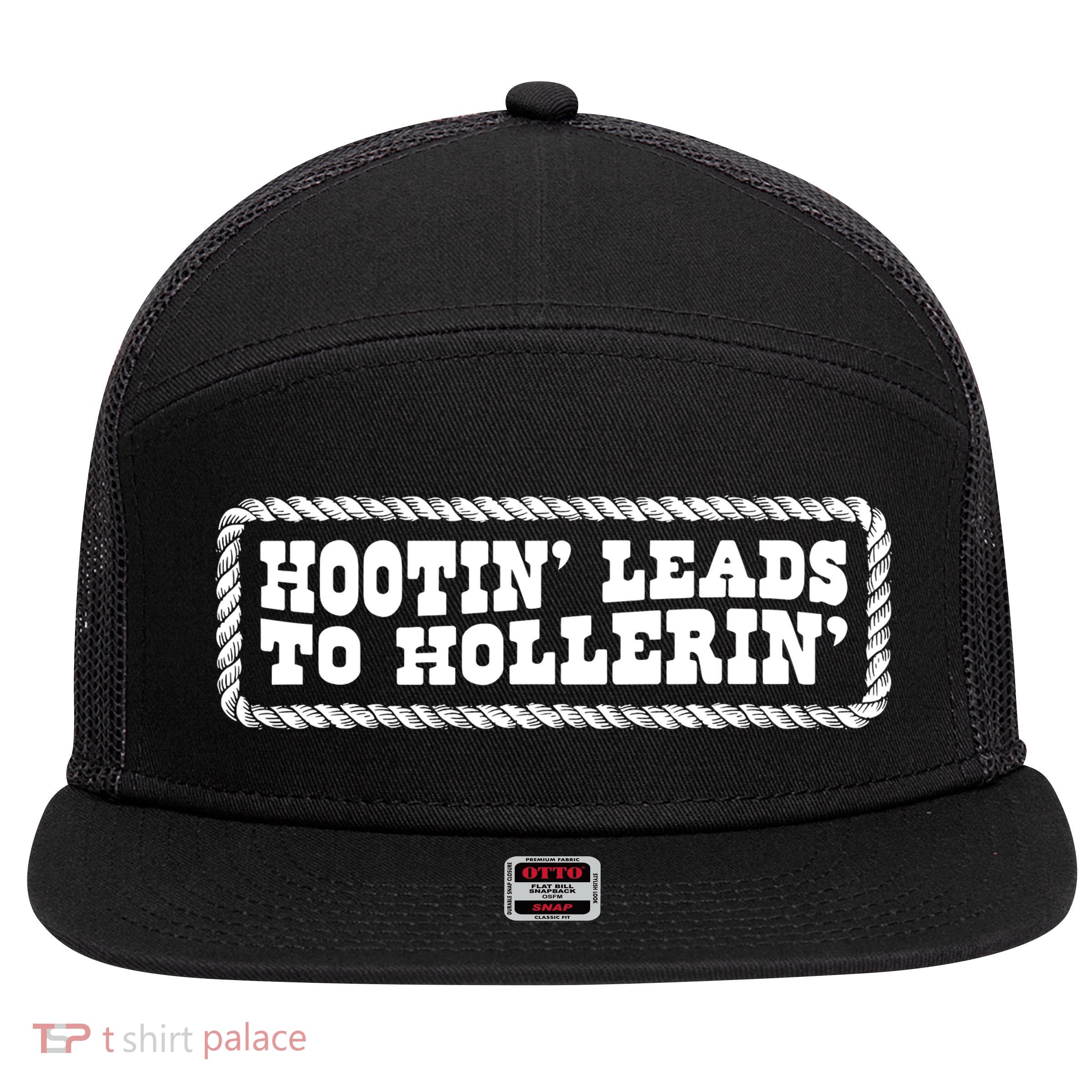 Hootin Leads To Hollerin Groovy 7 Panel Mesh Trucker Snapback Hat