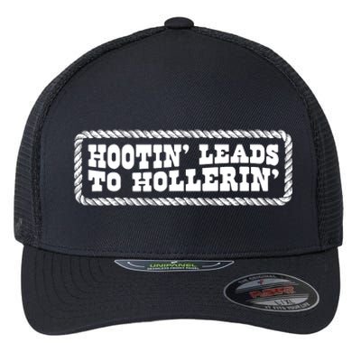 Hootin Leads To Hollerin Groovy Flexfit Unipanel Trucker Cap