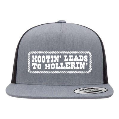 Hootin Leads To Hollerin Groovy Flat Bill Trucker Hat