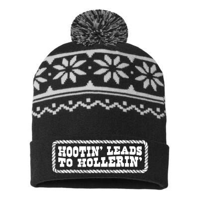 Hootin Leads To Hollerin Groovy USA-Made Snowflake Beanie