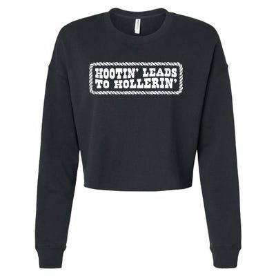 Hootin Leads To Hollerin Groovy Cropped Pullover Crew