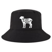 He Left The 99 To Rescue Me Matthew 1812 Lamb Christian Cool Comfort Performance Bucket Hat